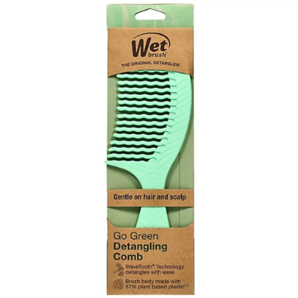Wet Brush Go Green Detangling Comb - Mint Green - NEW